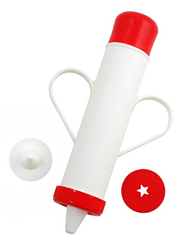 Menax – Gebäckspritze für Kuchen – Churros-Maschine – 24 cm – Weiß und Rot - 2