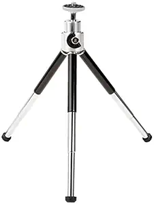 Amazon Basics Lightweight Mini Tripod | Maximum Height 19 cm | for all Mobiles and Small Cameras | Black Color