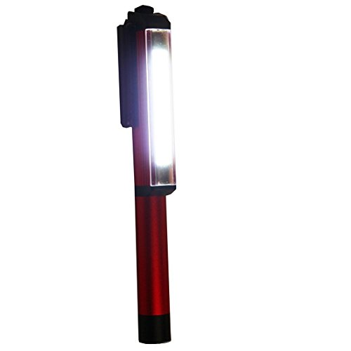 FengYun® Bewegliche COB magnetische Taschen-LED-Taschenlampen-Arbeits-Licht mit magnetischer Klipp-Sicherheits-Handgriff LED-Arbeits-Lampe Super helle Taschenlampe rot - 4