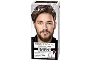 Elea Män Professional Color & Care ingen ammoniakkrämfärg för män för hår, skägg och mustasch (ljusbrun 5,0) 100 ml