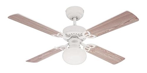 Westinghouse Vegas 7218540 Deckenventilator mit Beleuchtung, A++ to E, Metall, 60 W, E27, weiß, 105 x 105 x 44.2 cm - 3