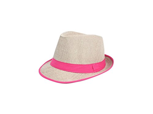 Preisvergleich Produktbild DESIGN FREUNDE Sonnenhut Sonnenschutz Hut Strandhut Strandkleidung Beachkleidung Beachwear - Sonnenhut Rosa