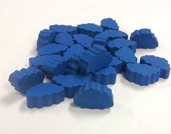 Unbekannt 25 Mayday Games Carbon Ore / Kohle Erz Tokens - Wooden Token Set - Holz Spielsteine