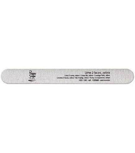 Lime à Ongles Double Face Peggy Sage - Grain 100/180 - Forme Banane - Blanche - Neuf