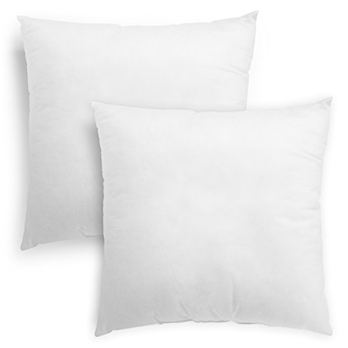 2er Set sleepling 193908 Basic 50 Faserkissen Inlet Sofakissen Füllkissen Polyester 40 x 40 cm, weiß