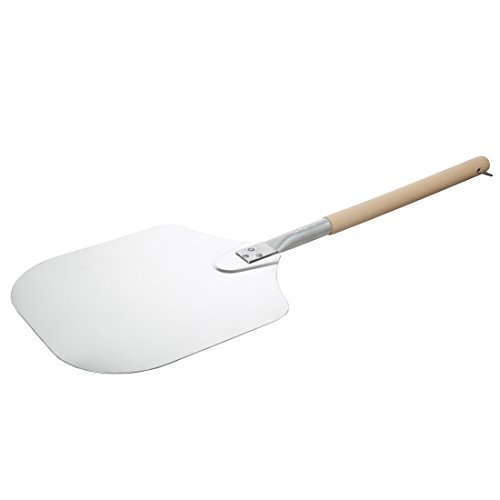 Levivo Pizzaschaufel/ Pizzaschieber aus Metall mit Holzgriff, ca. 82 x 30,5 x 2,9 cm