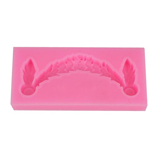 Gazechimp Silikon-Form für Fondant/Schokolade/Zuckerverzierung, für Cupcakes, Mehr Form - Rosa 3D-Anhänger, 7.8x3.8x0.9cm