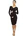 PattyBoutik Mama Cowl Neck Ruched Stretch Maternity Dress (Black 12)