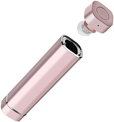 Bluetooth Headset, Mini Bluetooth Earpiece with 900mAh Power Bank Mic, Lipstick-Sized Portable Headphone Hands-free In-Ear Magnetic Earphone for iPhone Galaxy and More. (Free 1 USB lamp) (golden) (golden)