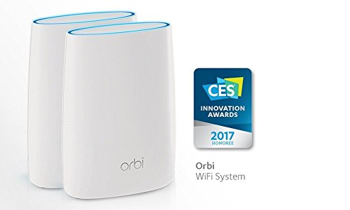 Netgear Orbi RBK50-100PES - Sistema WiFi de Red Mesh  Kit de Router y sat  lite  AC3000 tribanda  Cobertura 350 Metros ampliables  instalaci  n Sencilla y Segura 