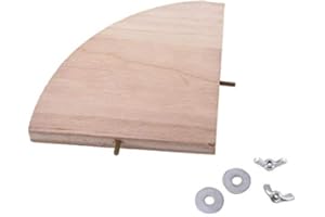 GLOGLOW Socialme Corner Bird Cage Perch Stand Platform, Wooden Fan Shape Caged Bird Perches Toy Playground for Parrot Hamster Small Animals.