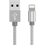 [Apple MFi Certified] Zendure&reg; 12 inch (30 cm) Nylon Braided USB Charge/Sync Cable with Lightning Connector for iPhone 6 / 6 Plus, iPad Air 2 and More (Silver)