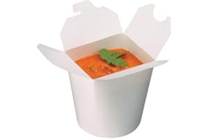 STREETFOOD PACKAGING BIODEGRADABLE PACKAGING THAT FITS YOUR BUDGET White Noodle Boxes [16oz, 50 Pack] - Round Chinese Take Out Disposable Containers - Biodegradable Compostable Eco-Friendly Paper – ENVIRONMENTAL-FRIENDLY and Recyclable – [16oz, 50 Pack]