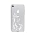 Produktbild licaso Apple iPhone 7 Handyhülle Smartphone Apple Case aus TPU mit Betende Hände Print Motiv Slim Design Transparent Cover Schutz Hülle Protector Soft Aufdruck Lustig Funny Druck