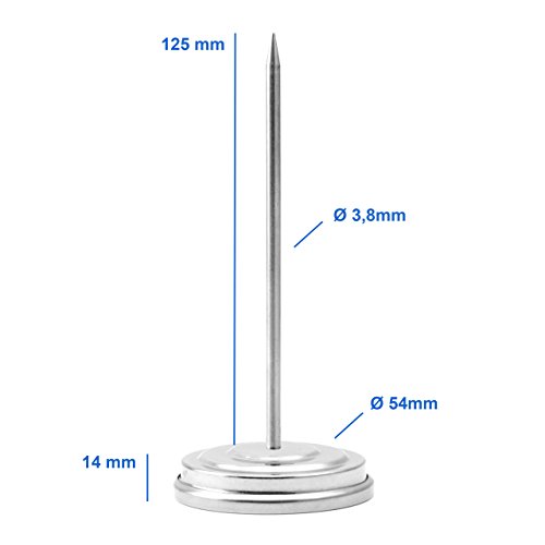 Lantelme Edelstahl Bimetall Einstich – Braten – Fleisch Thermometer . Analog Temperaturanzeige bis 112 °C Analog 2548 - 4