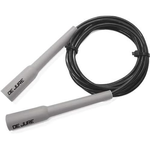De Jure Fitness Adjustable Slim Shape Skipping Rope for Weight Loss & Fitness | PVC Speed Jump Rope with Comfortable Grip Handles | Adjustable Length for Kids & Adults