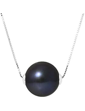 Pearls & Colors Damen-Collier 375 Weißgold rhodiniert Perle Rundschliff Süßwasser-Zuchtperle 42 cm - AM-9C-ED...