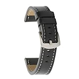 20mm Leder Uhrenarmbänder schwarz für Männer Frauen Ersatz echtes Leder Uhrenarmband Armband 20mm
