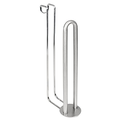 InterDesign 27560EU Forma Ultra Halter für Extrarollen Toilettenpapier 2, edelstahl gebürstet