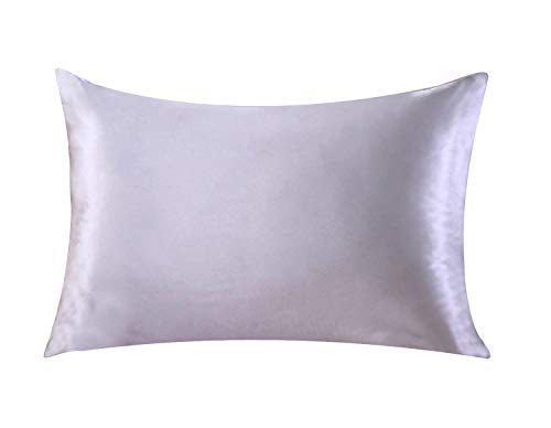 Funda de Almohada de Seda para Cabello y Piel Facial para Evitar Arrugas con Cremallera Oculta Blanca 1 Pieza, Pattern-1, 50*75