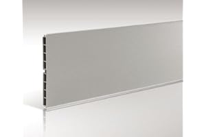 AERREGI ZOCCOLO INOX PER CUCINA BATTISCOPA ALTEZZA 10, 12 E 15 CENTIMETRI | ZOCCOLO IN PVC COLORE INOX LUNGHEZZA 200cm | PRODOTTO MADE IN ITALY DI ALTA QUALITA' (1, Inox, H120 mm)