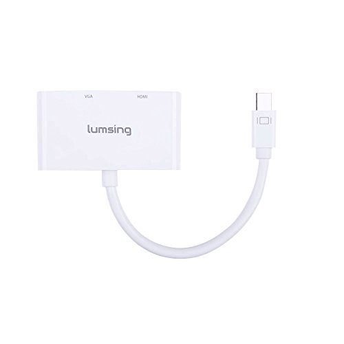 Lumsing Mini Displayport (Thunderbolt-Port kompatibel) DP-HDMI-VGA-Konverter 2-in-1-Adapter Adapter für Macbook Pro Air iMac Oberflächen Pro 3 - 7