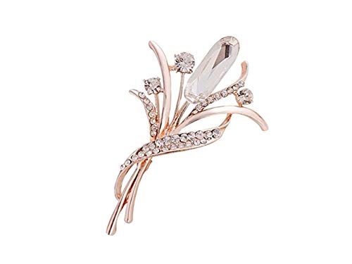 Yter Broche Style Vintage Cadeau d'anniversaire créatif Blanc Fleur Broche Mariage Corsage Bijoux (Blanc) BrocheFashinable et Raffinée (Couleur : White, Taille : 6.0x4.0cm)
