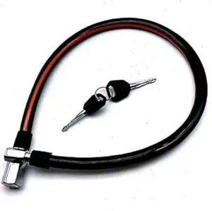 Crust AR ARF Heavy Duty Star Keys Multi Purpose Goti/Key Chain Helmet Lock Cable Lock with 2 Star Keys for Highest Safety.