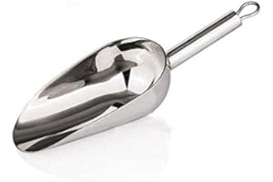 JCHOPE Meiyaa Ice Scoop, Stainless Steel Ice Shovel Coffee Bean Flour Scoop Food Shovel Scraper Food Buffet for Bar Buffet Party Wedding Kitchen Tools (S)