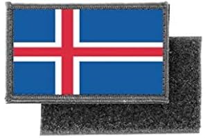 AKACHAFACTORY toppe toppa patch bandiera stampado applique banderina islanda