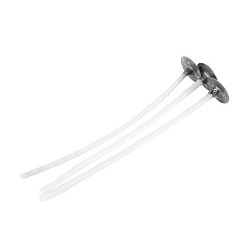 Natürliche Flachdocht Gewachste Runddocht Kerzendocht für Kerzenherstellung mit Fuß 8/10/12/14/15/20cm, 100 Stück (20cm) - 2