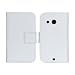 Produktbild NETCHER [Wei] Luxus Pistolenhalfter Magnetisch Schlieung Flip Abdeckung Brieftasche Blatt Leder H¨¹lse mit Karte Slots f¨¹r HTC Desire C