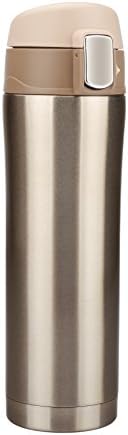 MAVIE Stainless Steel Insulated Thermos Flasks Insulation Cup, 450ml Vacuum Cup with Cover Travel Mug Vacuum Flask (Gold)