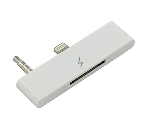 iPrime® Premium Audio Adapter Docking Station für das neue Apple iPhone 6 inkl. Audioübertragung - alter Anschluss zu neuem Anschluss - Weiß