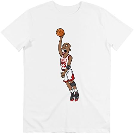 The Simpsons - Michael Jordan - Chicago Bulls - Basketball - White Color Men T-Shirt (L)
