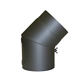Ejecución: 2 piezas Graduable ø120mm codo de 45° con puerta Senotherm de hierro fundido gris Uni shinboan 2 mm