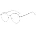 Produktbild Tankaa Metall Brille Retro Glasrahmen-Ebenenspiegel Dekobrille Nerdbrille Klassisches Slim Rund Rahmen Glasses Clear Brille