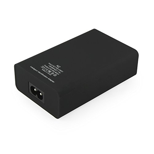 Incutex 40W 5V / 8A 5-Port USB Ladegerät mit PowerIQ Technologie und 1.25m Netzkabel für Apple & Android Smartphones, Tablets und andere USB Geräte - 3