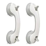 Guilty Gadgets SET OF 2 SUPPORT GRAB HANDLE SUCTION BATH SHOWER DISABILITY AID SAFETY GRIP RAIL