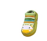 Moolecole Baby Boy Girl Toddlers Kids Indoor Slippers Shoe Socks Moccasins NON SLIP Cute Floor Socks Shoes 14.5cm