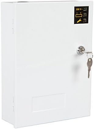 RGL 12VDC 1A Lockable Metal Boxed Cabinet Power Supply PSU Backup Battery