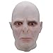 Price comparison product image nihiug Harry Potter Big Boss Voldemort Mask Headgear Halloween Latex Horror Scared Scary Mask,Beige-OneSize
