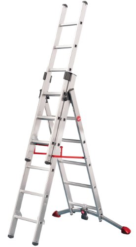 Preisvergleich Produktbild Hailo 9306-501 Alu-Kombileiter 2x6+1x5 Sprossen Hailo ProfiLOT