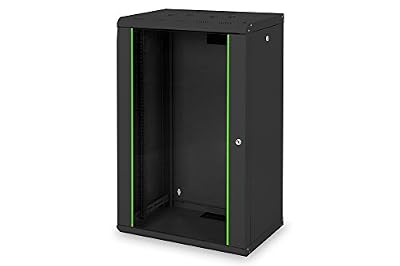 DIGITUS Coffret réseau 19 inch 20 HE - Montage Mural - Profondeur 450 mm - Charge Maxi. 100 kg - Série Unique - Porte vitrée - Noire