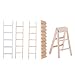 Produktbild Baoblaze 5 Stück Miniatur Gerade Holzleiter Klappleiter Treppe Für Puppenhaus Zubehör