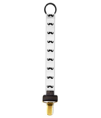 Elodie Details Pacifier Clips (Mustache Love) by BabyCentre