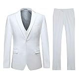 Los chalecos de vestir para hombre tienen abertura con cuello en v, chalecos de traje clásicos con 4 botones abrochados, 2 bolsillos rectos y correa ajustable en la espalda. Este esmoquin para hombre de estilo clásico viene con un corte ajustado. Pantalón de traje con cierre de botones y cremallera con 2 bolsillos laterales y 2 bolsillos traseros