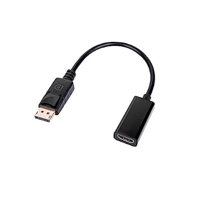 HaoDe Adaptateur DisplayPort (DP) vers HDMI Cable, HaoDe Plaqué or DisplayPort (DP)à HDMI HDTV Adaptateur Mâle à Femelle Convertisseur Avec Audio (Noir)