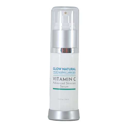 Vitamin C Serum, Creme mit Hyaluronsäure, Bei Falten, Altersflecken und Verfärbungen, Zur Unterstützung des Erscheinungsbildes des Hautbildes, Geeignet für alle Hauttypen in 34 ml Flasche von Glow Natural - 2