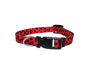 PawCloud Printed Dog Collar - Small, Red